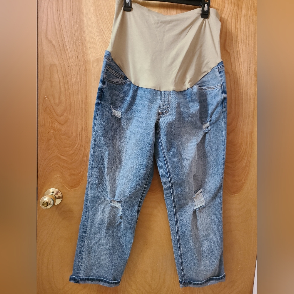 Stylish Blue Maternity Jeans